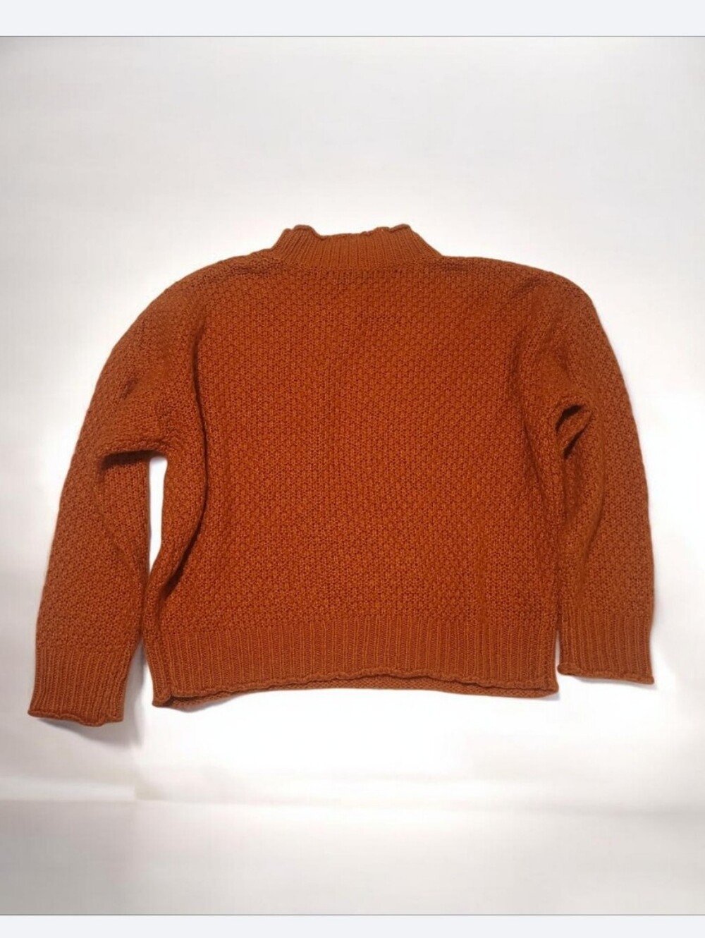 SHEIN Rust Orange Chunky Knit Pullover